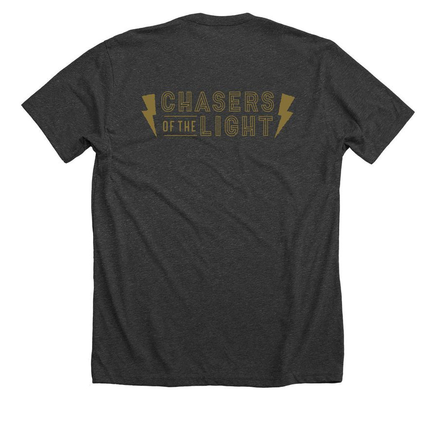 Chasers Lightning Bolt, a Charcoal Premium Unisex Tee (back-view)