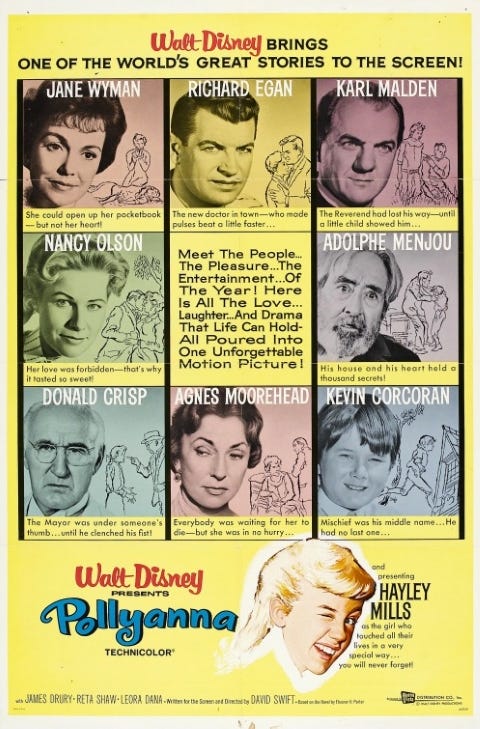 Original theatrical release poster for Walt Disney's Pollyanna 