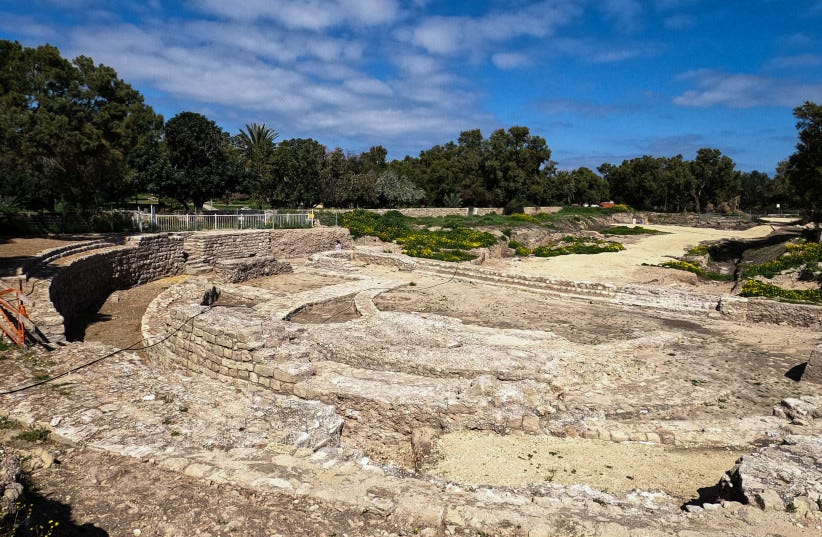 The Basilica and the Odeon Complex in the Tel Ashkelon National Park (photo credit: YANIV COHEN/NATURE AND PARKS AUTHORITY)