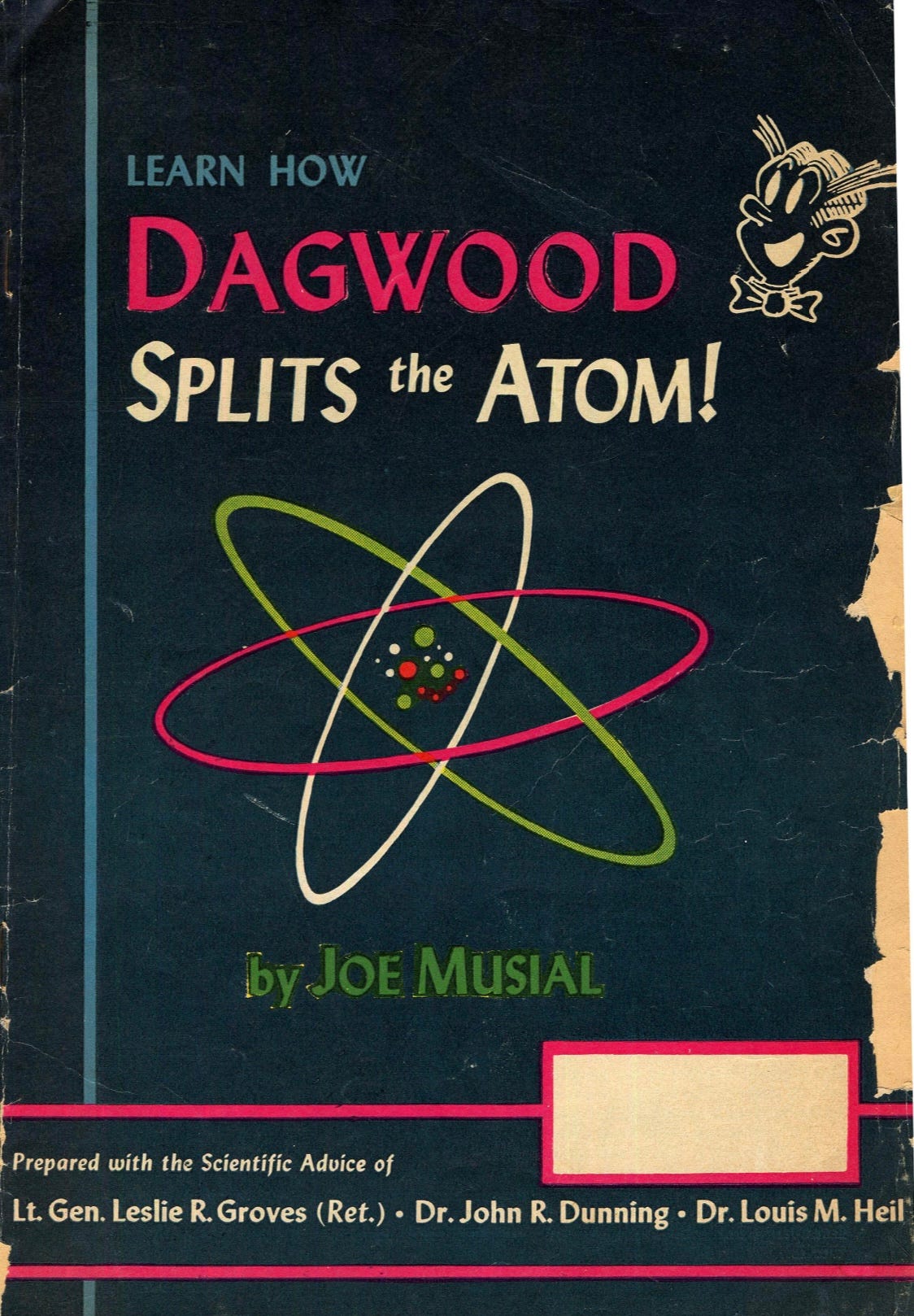 Cover for the comic book, Dagwood Splits the Atom!