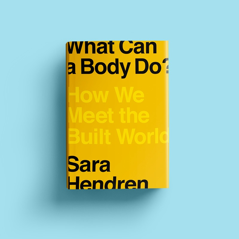 An image of the cover of my book, with a yellow background and black and yellow lettering for the title and author's name. The type is bleeding off the surface of the book, making the "mismatching, misfitting" theme of the book come alive in the jacket design itself.