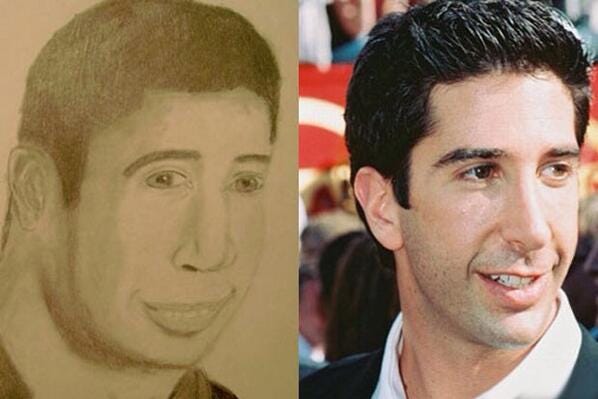 Bad Fan Art on Twitter: "Ross from Friends http://t.co/mZxjfHhjae"