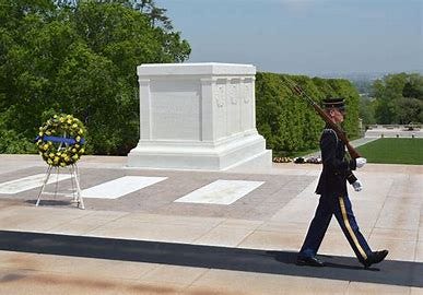 Tomb of the Unknown Soldier at Arlington National Cemetery.