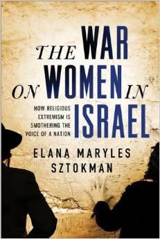 The War on Women in ISrael book cover: Image of ultra orthodox man and woman praying at the western wall