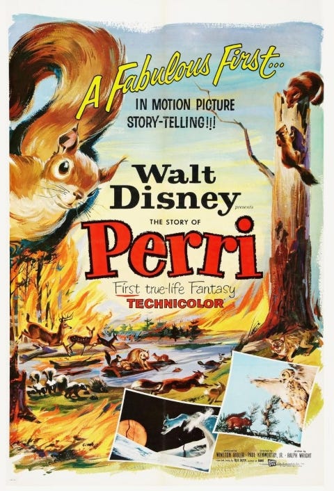 Original theatrical release poster for Walt Disney's Perri