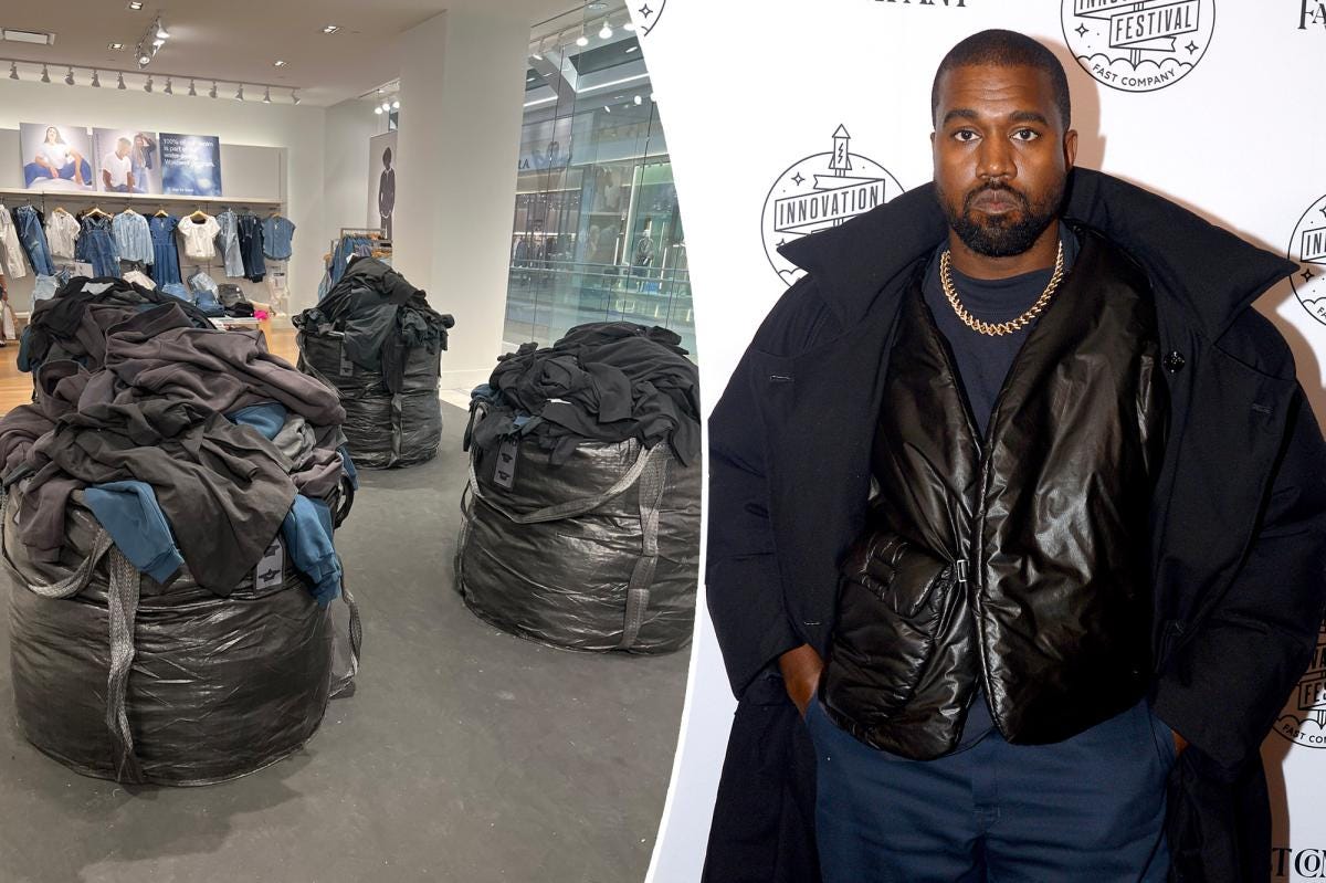 Kanye West criticado por vender la nueva colección de Yeezy Gap en bolsas  de basura - Inicio