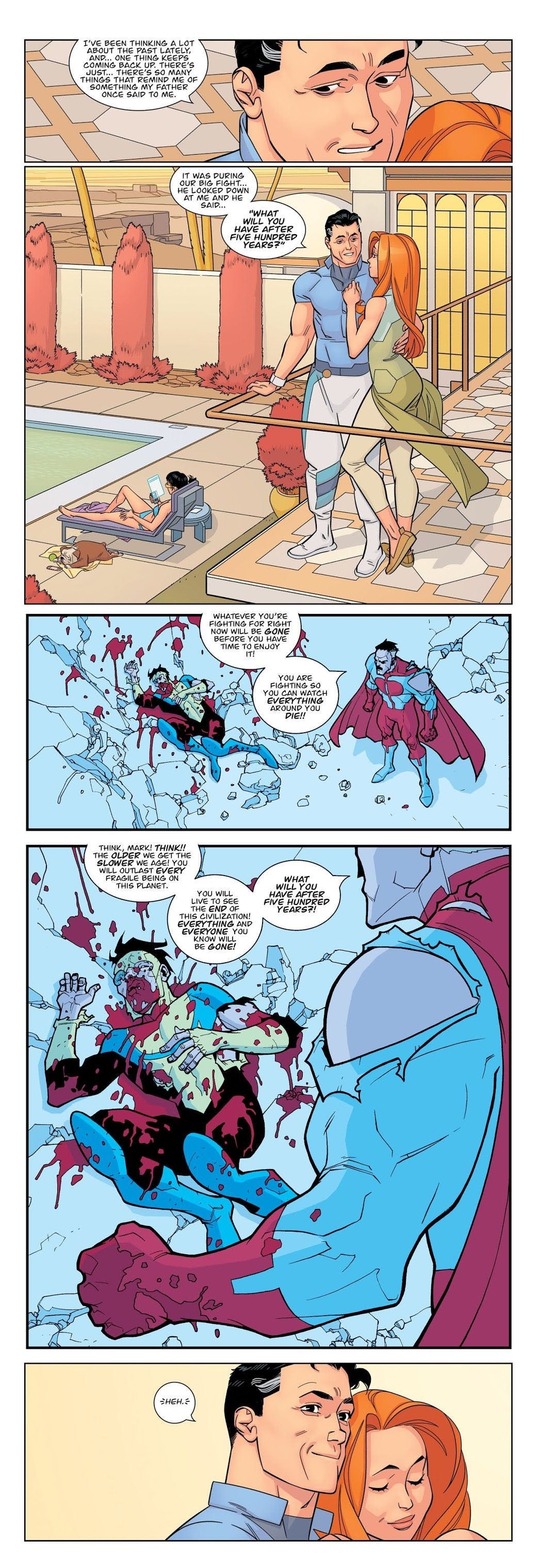 invincible 144 final page with flashback from issue 12 : Invincible