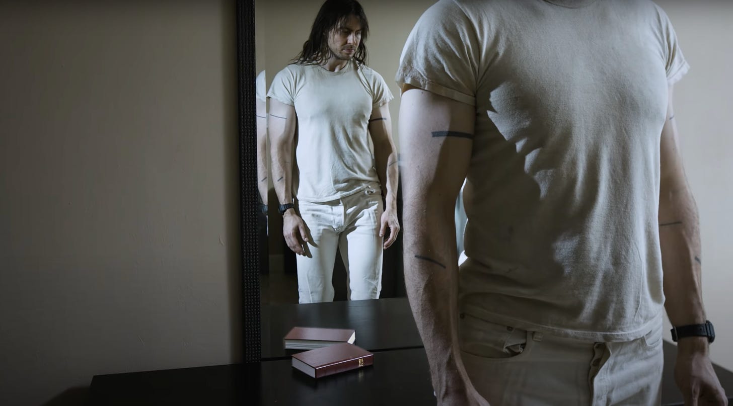 Andrew WK in the video for I'm In Heaven