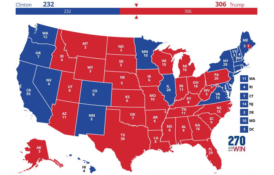 2016 Presidential Election Actual Results - 270toWin