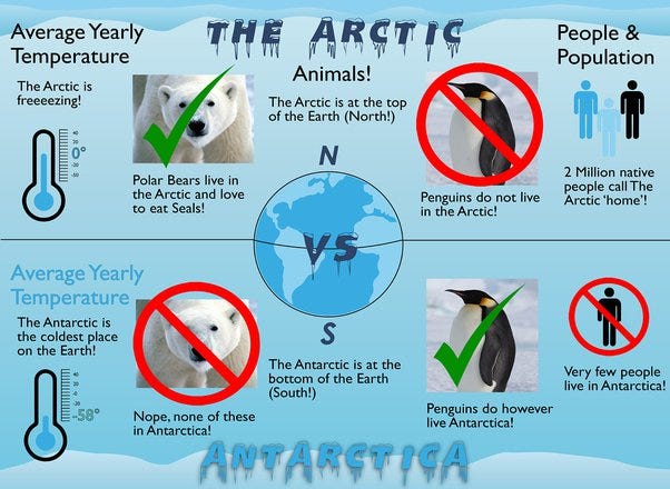 What are the differences between the Arctic and Antarctic? - Quora