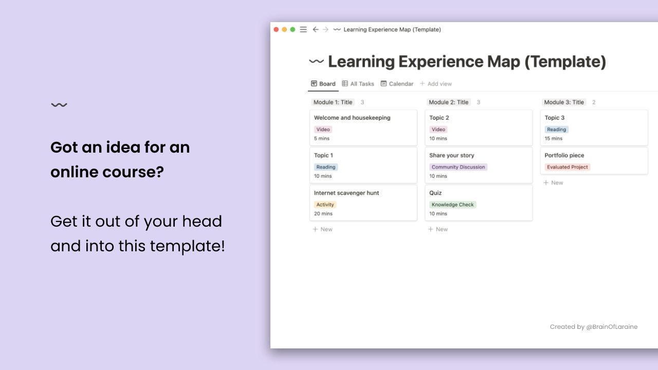 Promotional image for learning experience map template