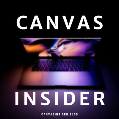 Logo of the Canvas Insider, a cool picture of a laptop in a darkened room, originally grabbed by Chris from Unsplash.com
