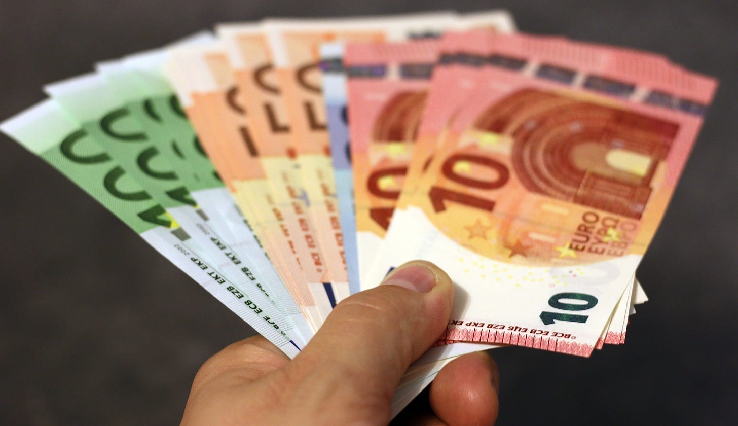 Euros Spread Out Like a Fan