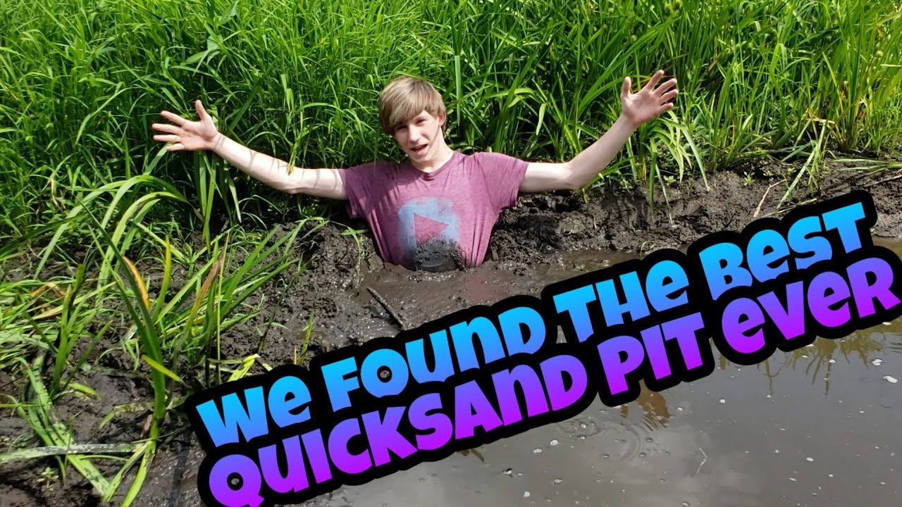 We found the best quicksand pit!!!!!! - YouTube