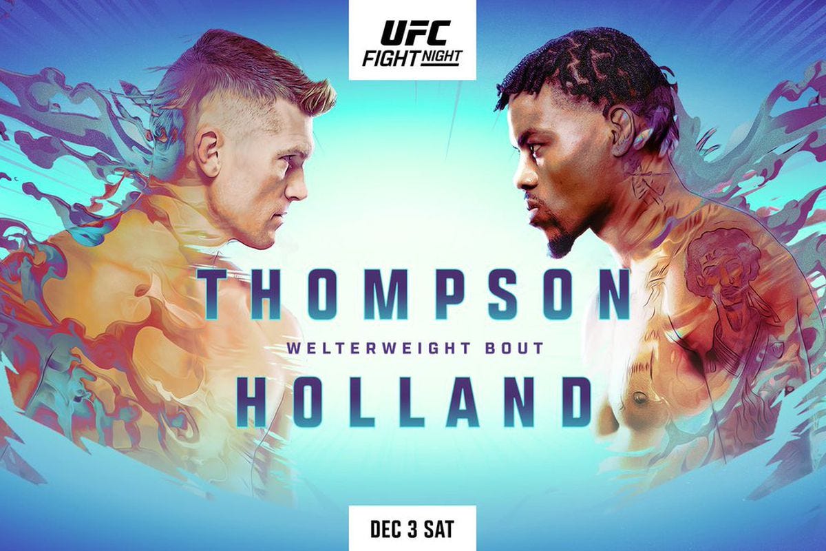 Latest UFC Orlando fight card, ESPN lineup for 'Thompson vs. Holland' on  Dec. 3 - MMAmania.com