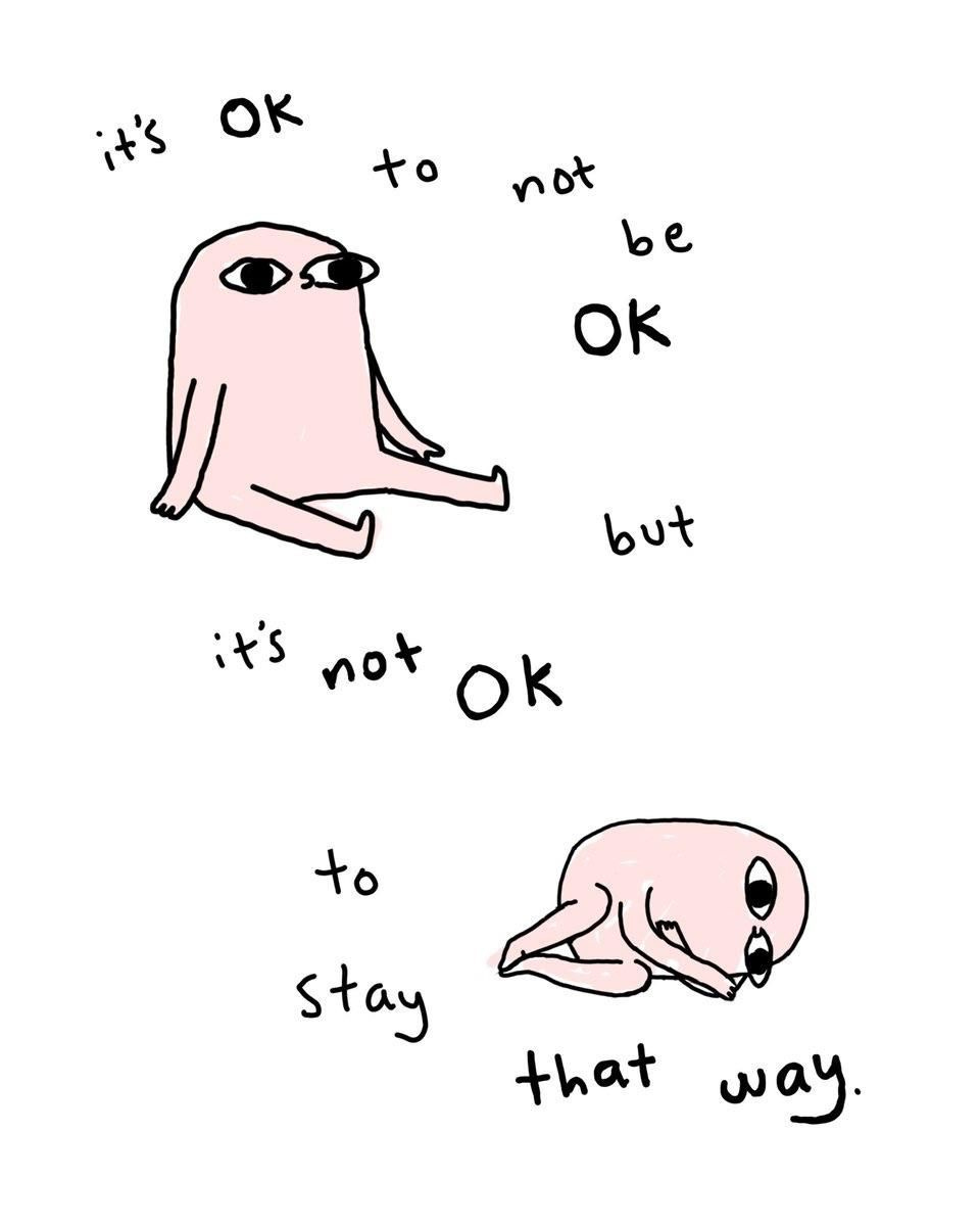 its ok to not be ok but its not ok to stay that way. | Funny quotes, Words,  Inspirational quotes