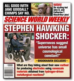 A photo of the cover of Science World Weekly
