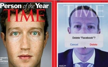 TIME propone borrar Facebook con portada de Mark Zuckerberg