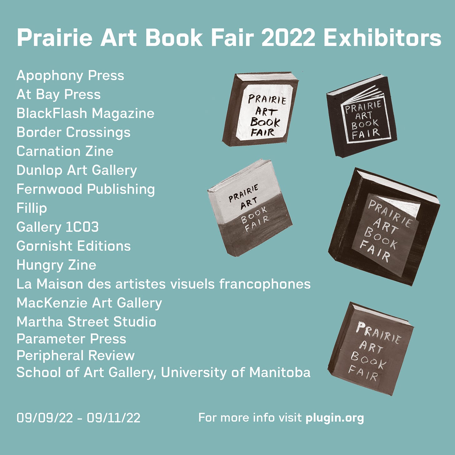 list of participants in the prairie art book fair 2022
