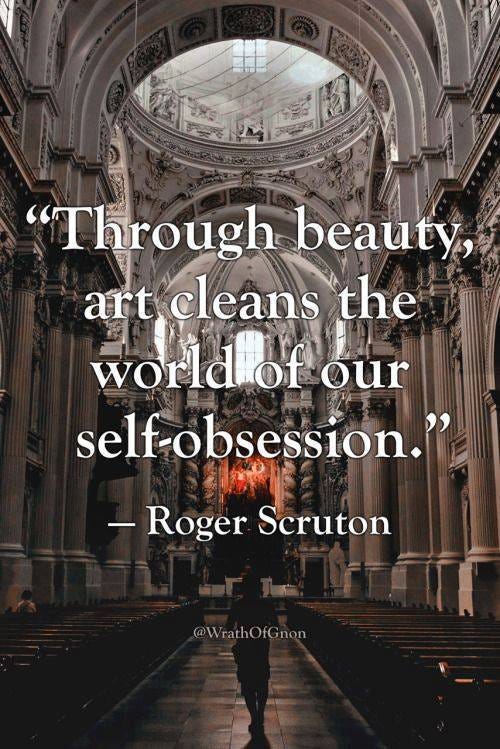 Through beauty, art cleans the world