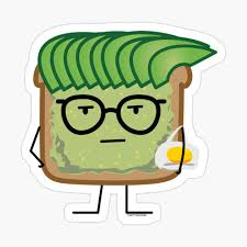 Avocado Toast Hipster glasses hair egg man purse" Poster for Sale by  BereniceLimon | Redbubble