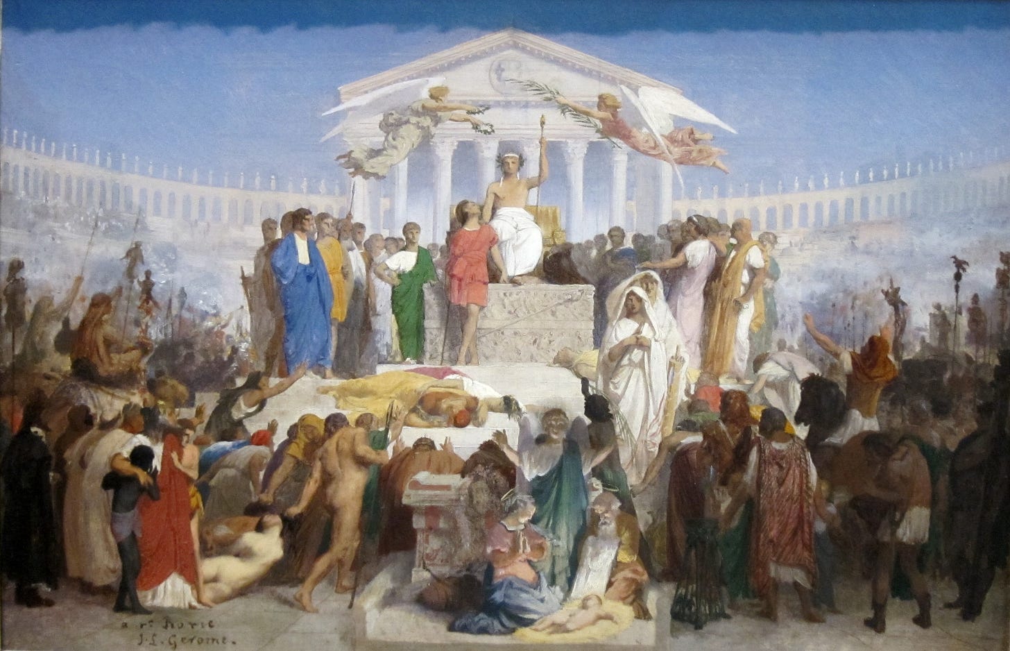 https://upload.wikimedia.org/wikipedia/commons/f/f0/The_Age_of_Augustus%2C_the_Birth_of_Christ_by_Jean-L%C3%A9on_G%C3%A9r%C3%B4me%2C_c._1852-54.JPG