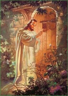 This contains an image of: Warner Sallman JESUS KNOCKING ON THE DOOR 8 x10" Print Ready to frame