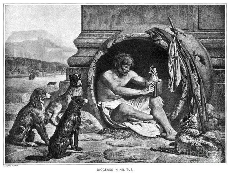 DIOGENES (c412-323 B.C.) by Granger | Diogenes of sinope, Antique  illustration, Art of manliness