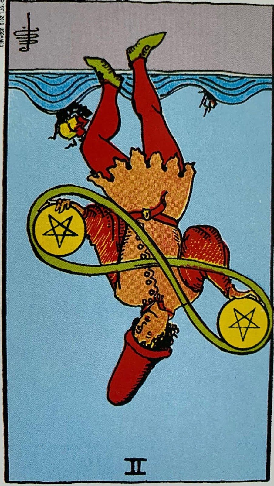 Two of Pentacles reversed InsideOut Ultimate