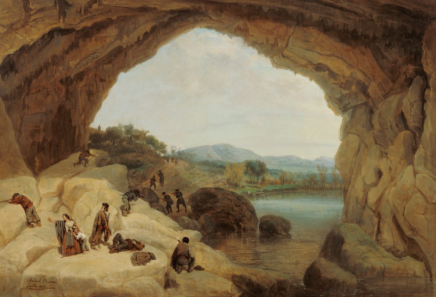 Ambushing a Group of Bandits at the Cueva del Gato - Museo Carmen Thyssen  Málaga