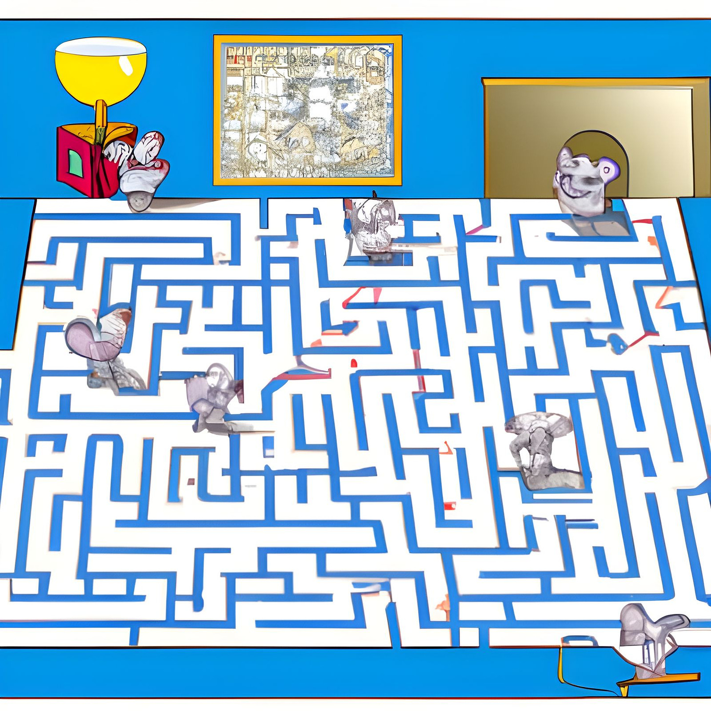 Lab rats in a game of mazes