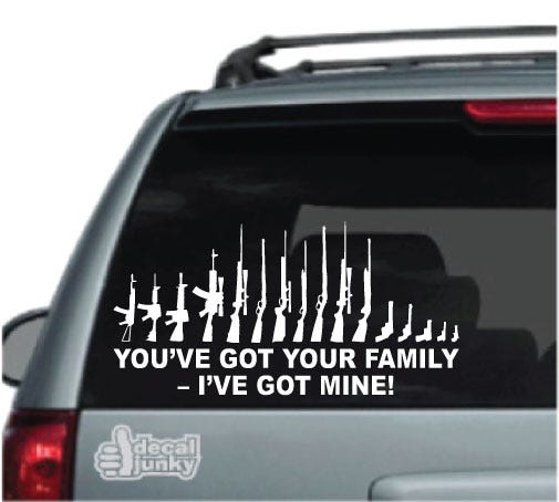 Gun Family Car Decals & Stickers | Decal Junky