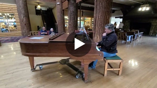 Susie Lewis performs The Piano Man by Billy Joel at Glacier Park Lodge