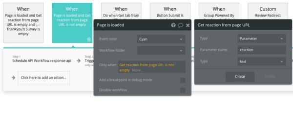 Workflow triggered by a URL Param