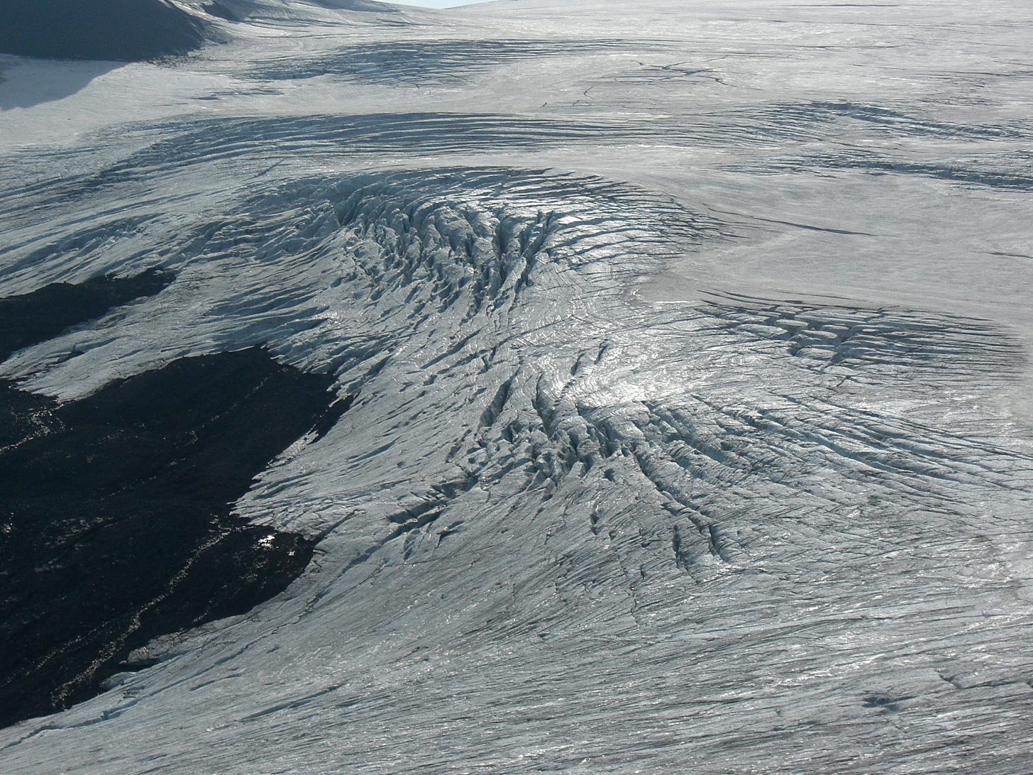 Aerial view of glaciers