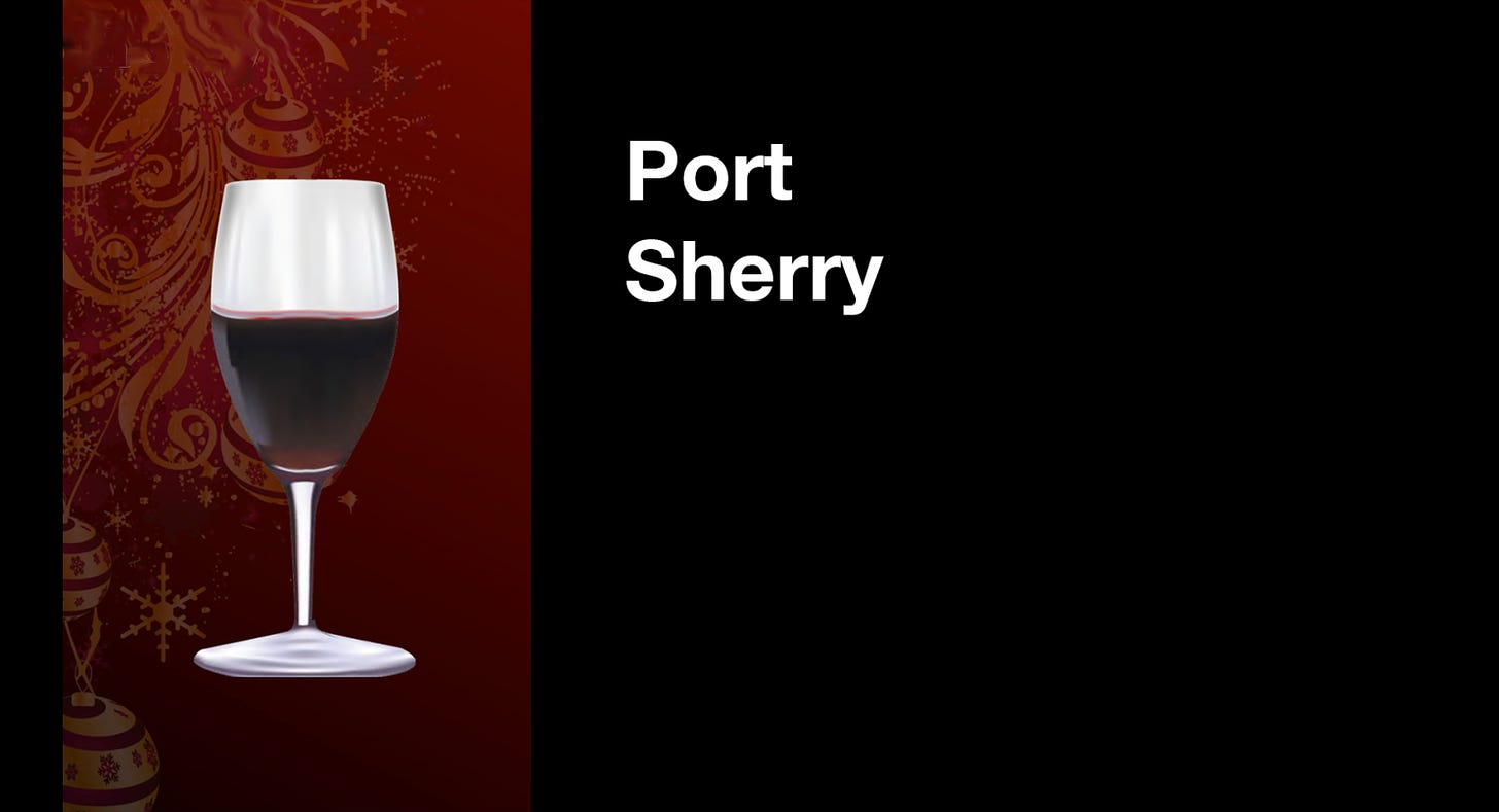 correct wine glass for Sherry and Port