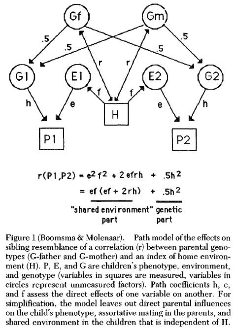 The nature of nurture - Genetic influence on environmental measures (Commentary) Boomsma & Molenaar Figure 1