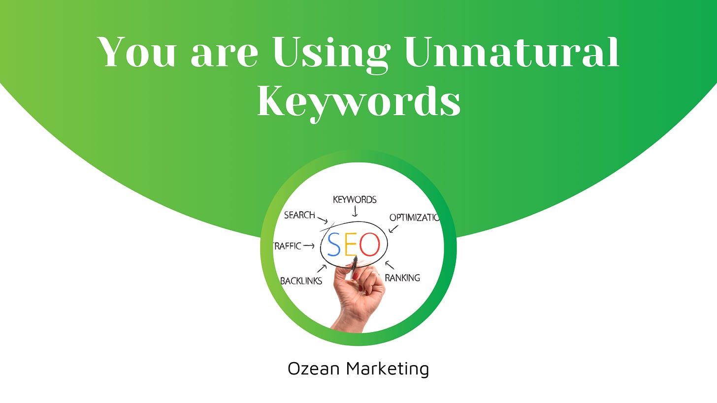 You are Using Unnatural Keywords