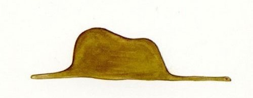 The Little Prince’s drawing number one. It looks like a hat.