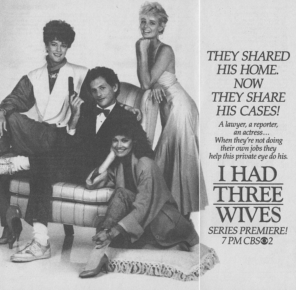 RetroNewsNow on Twitter: "📺DEBUT: 'I Had Three Wives' starring Victor  Garber premiered 32 years ago tonight, August 14, 1985, on CBS… "