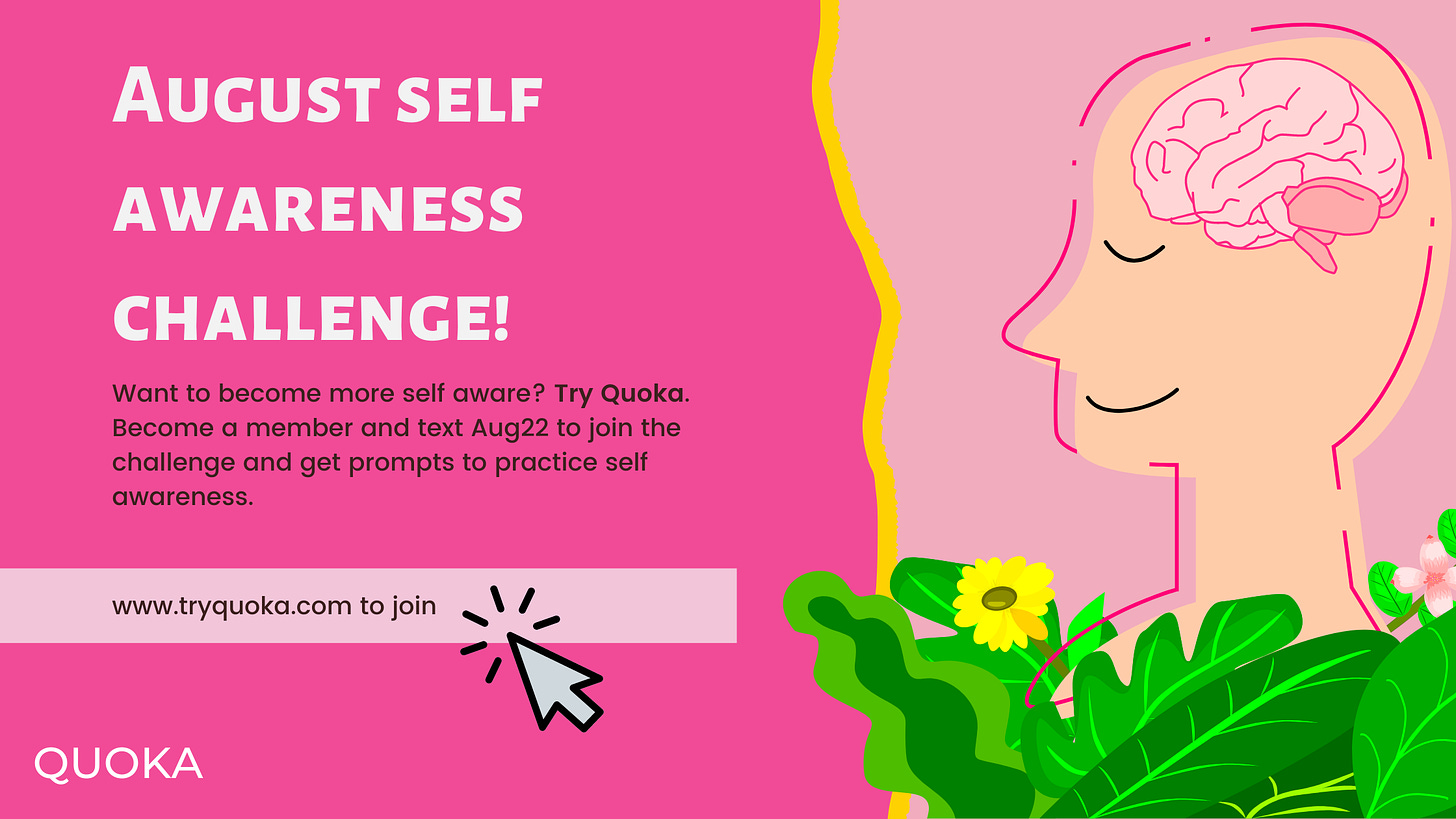 August Self Awareness Challenge