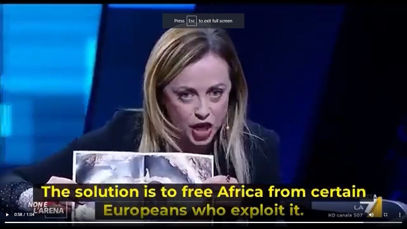 May be an image of 1 person and text that says 'Press exitfulse The solution is to free Africa from certain NONE 0:58/ 0:58/1:04 L'ARENA Europeans who exploit it.'