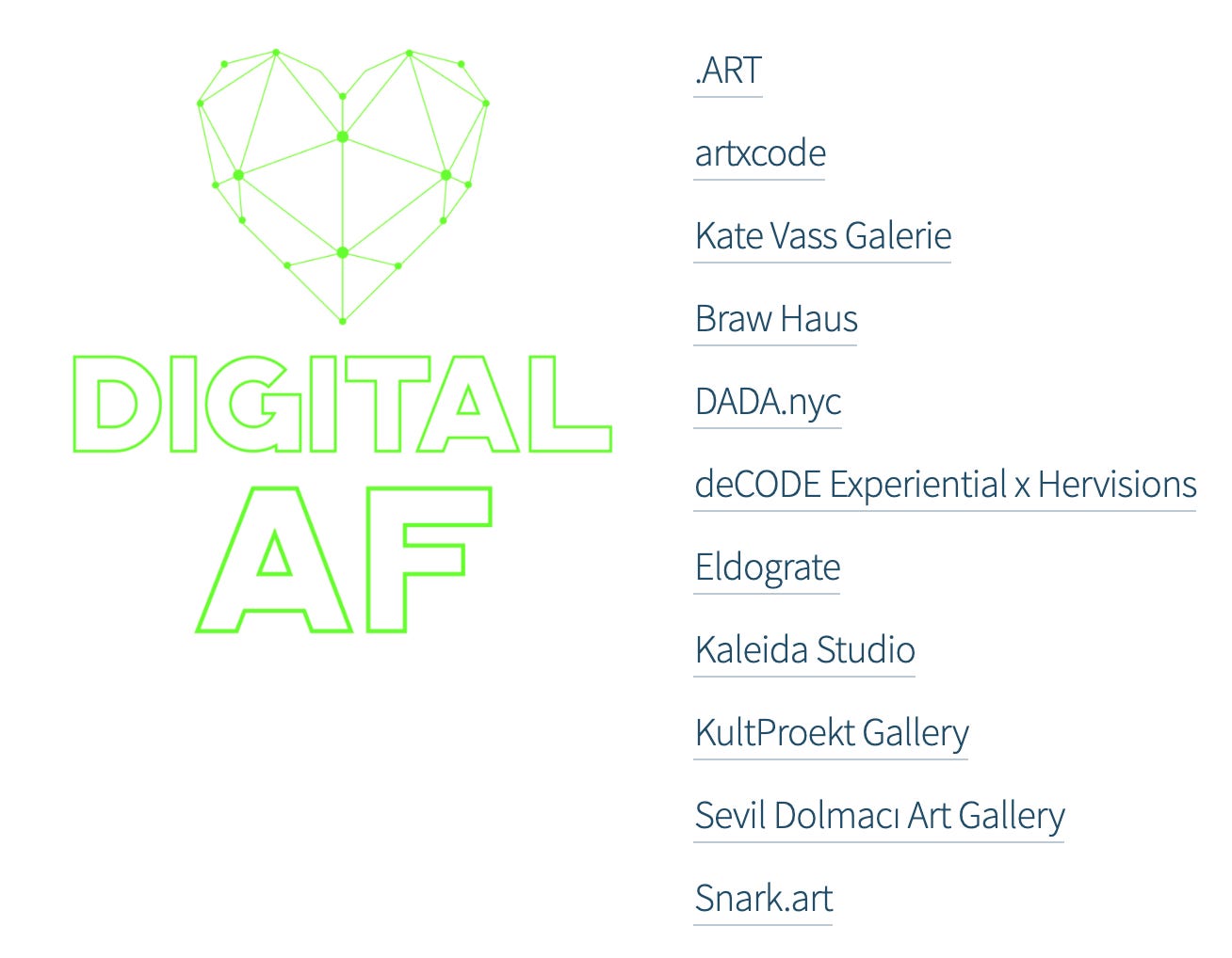 Participating galleries to CADAF MIAMI 2019