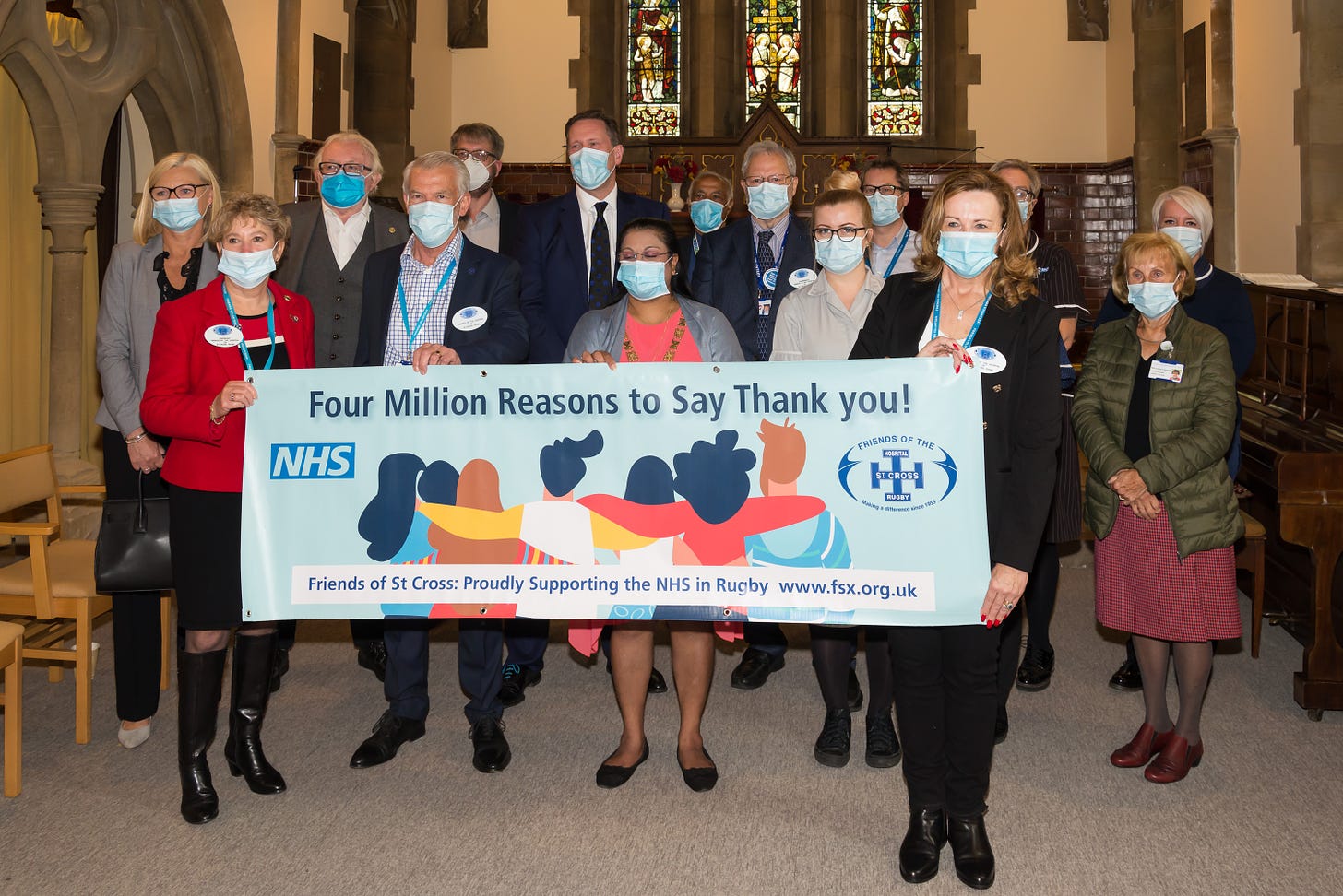 Representatives from UHCW NHS Trust met with Trustees and supporters of the charity to celebrate the milestone. Picture submitted.