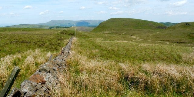 Dry-stone wall beside the Fyn Loch