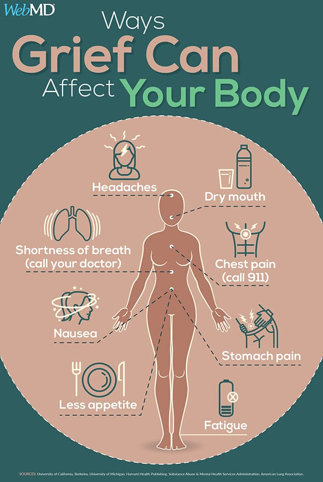 ways grief can affect your body infographic