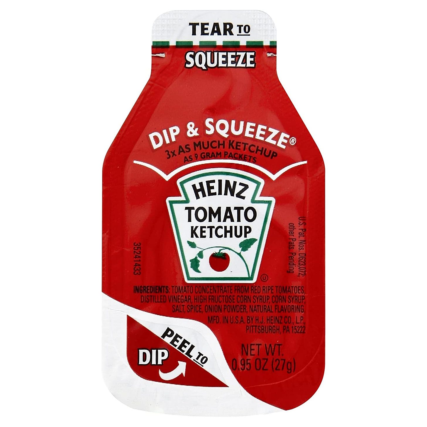 Amazon.com : Heinz Ketchup Dip & Squeeze Single Serve Packets (0.95 oz  Packets, Pack of 500) : Grocery & Gourmet Food