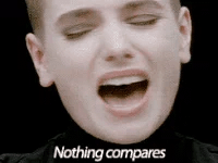 Sinead O'Connor gif singing "nothing compares"
