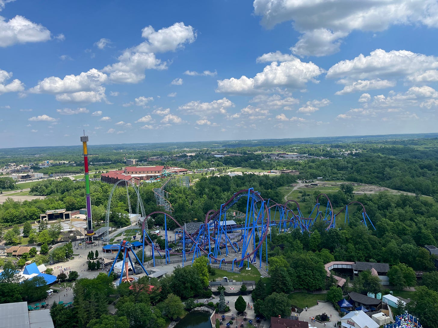 Picture Taken From Top of Kings Island’s Eiffel Tower 