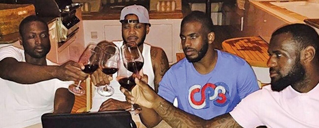 nba players drinking red wine